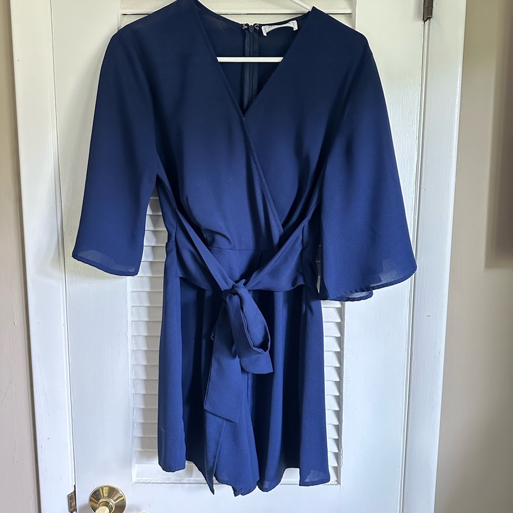 Elegant Navy Wrap Romper